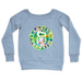 Womens 2X-Large MISTY_BLUE CrewNeck