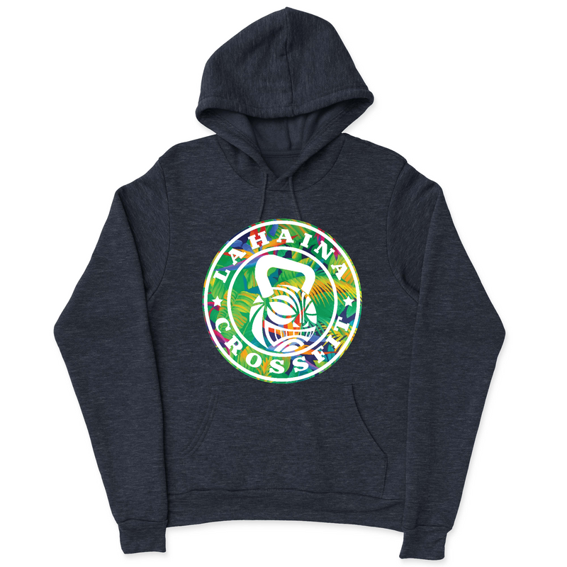 Mens 2X-Large NAVY_HEATHER Hooded T-Shirt