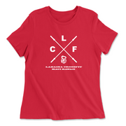 Womens 2X-Large RED Relaxed Jersey T-Shirt