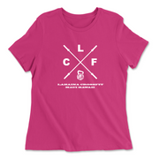 Womens 2X-Large BERRY Relaxed Jersey T-Shirt
