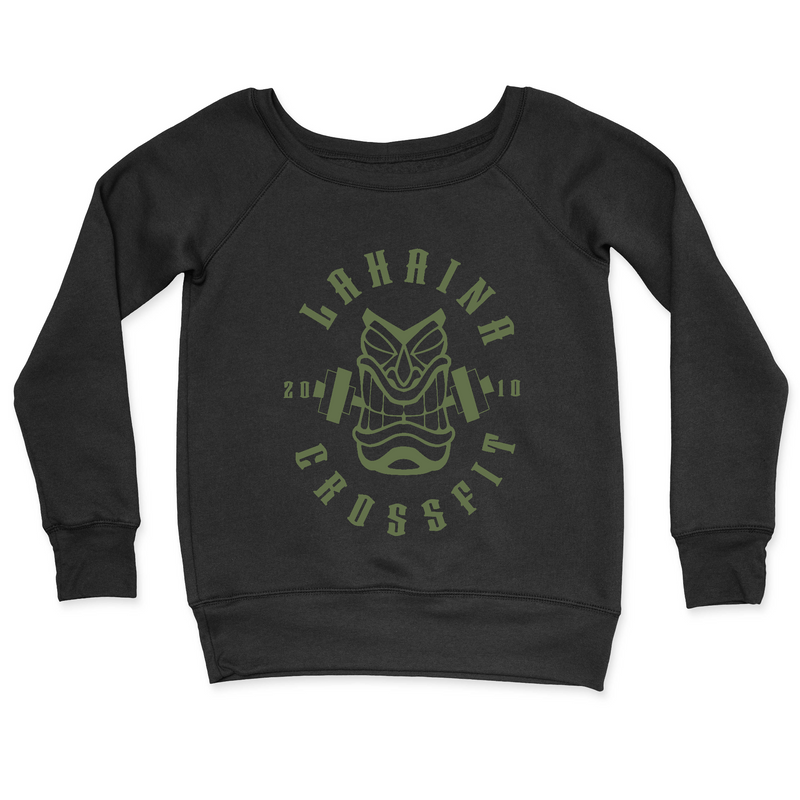 Womens 2X-Large BLACK CrewNeck