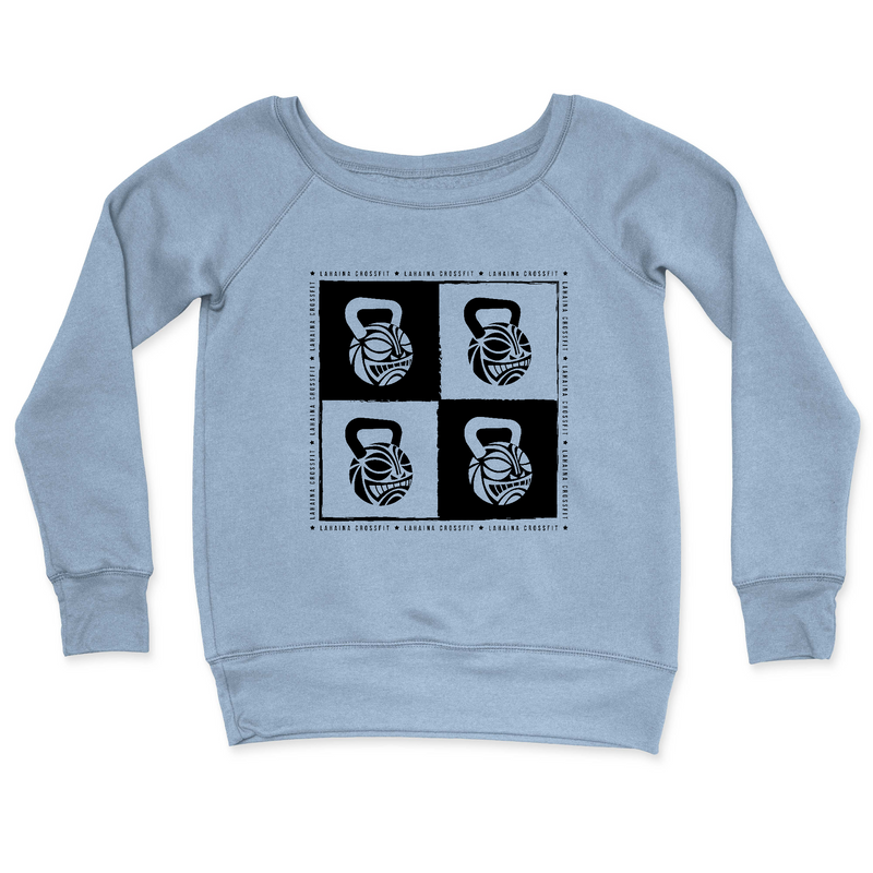 Womens 2X-Large MISTY_BLUE CrewNeck