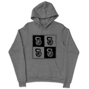 Mens 2X-Large GUNMETAL_HEATHER Hooded T-Shirt
