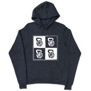 Mens 2X-Large NAVY_HEATHER Hooded T-Shirt