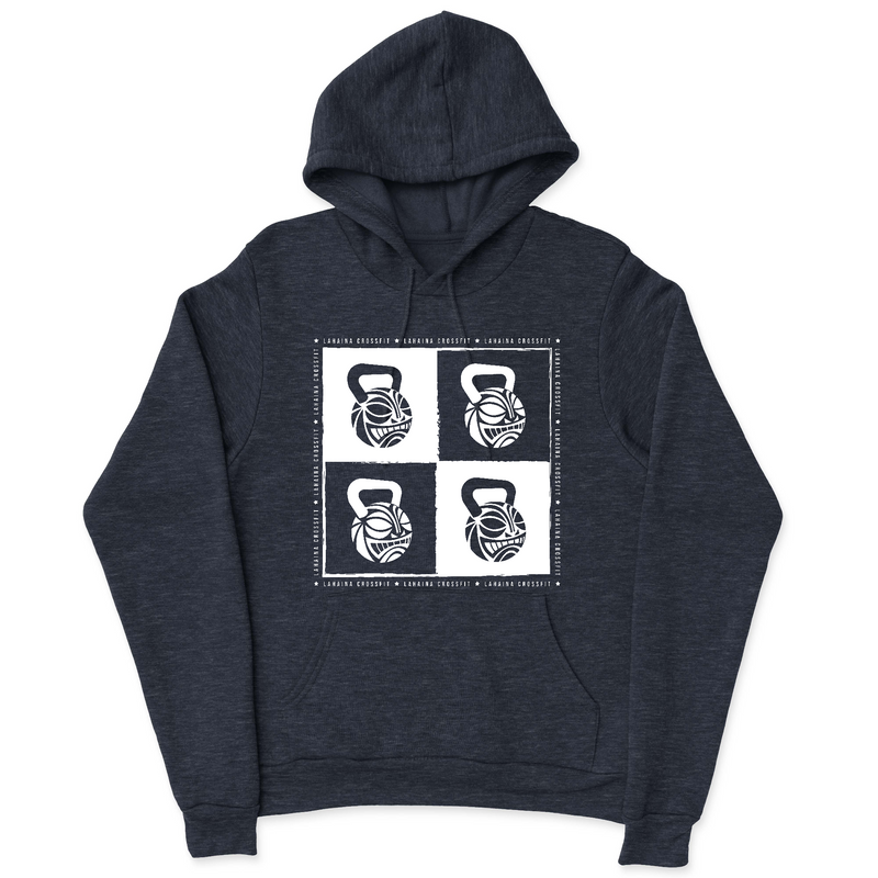 Mens 2X-Large NAVY_HEATHER Hooded T-Shirt