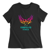 Womens 2X-Large BLACK Relaxed Jersey T-Shirt
