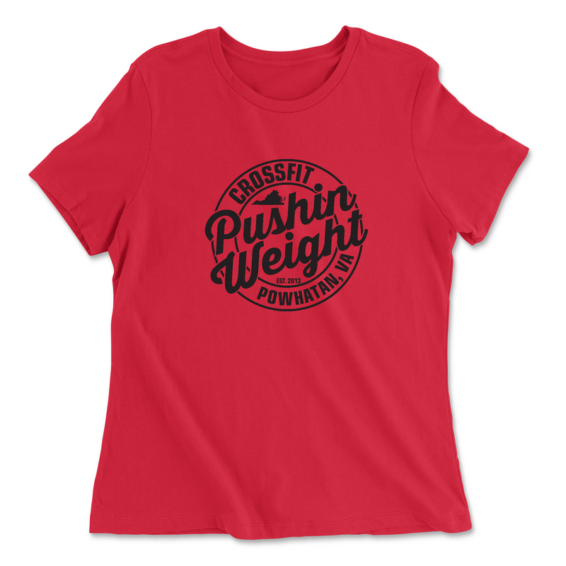 Womens 2X-Large RED Relaxed Jersey T-Shirt
