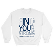 Mens 2X-Large WHITE Midweight Sweatshirt