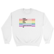 Mens 2X-Large WHITE Midweight Sweatshirt