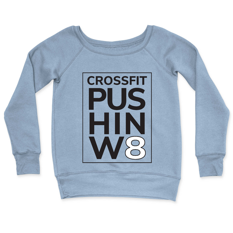 Womens 2X-Large MISTY_BLUE CrewNeck