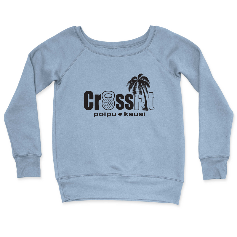 Womens 2X-Large MISTY_BLUE CrewNeck