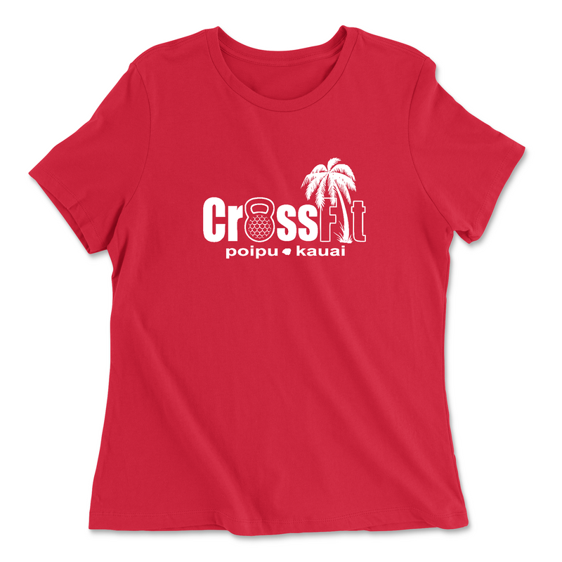 Womens 2X-Large RED Relaxed Jersey T-Shirt