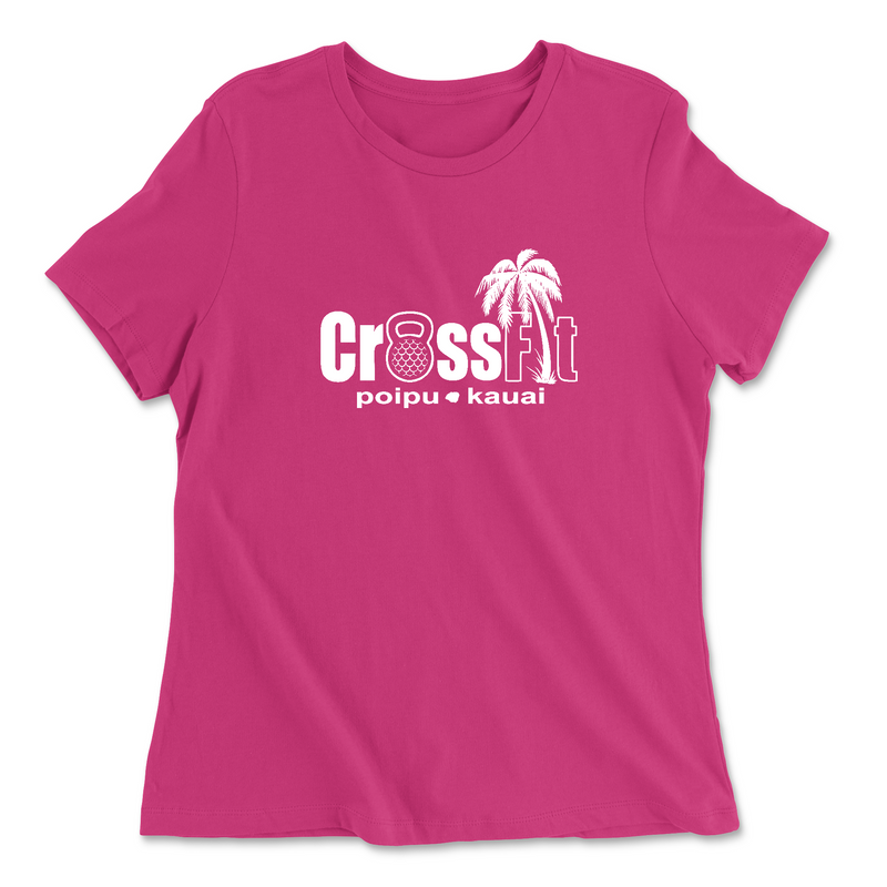 Womens 2X-Large BERRY Relaxed Jersey T-Shirt