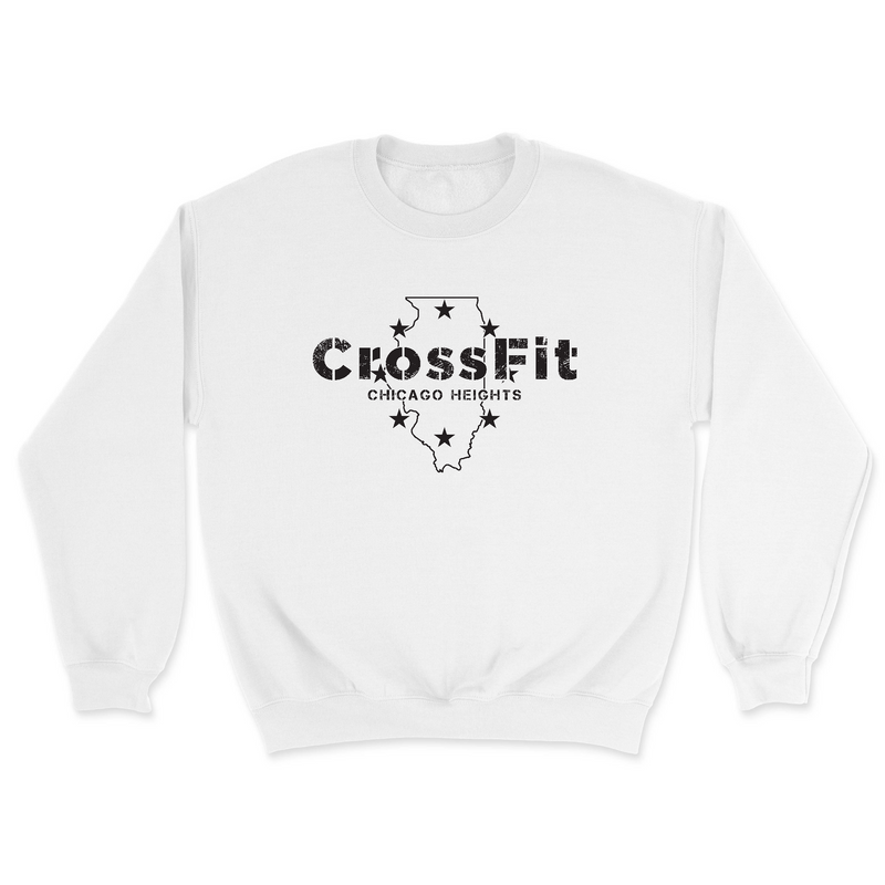 Mens 2X-Large WHITE Midweight Sweatshirt