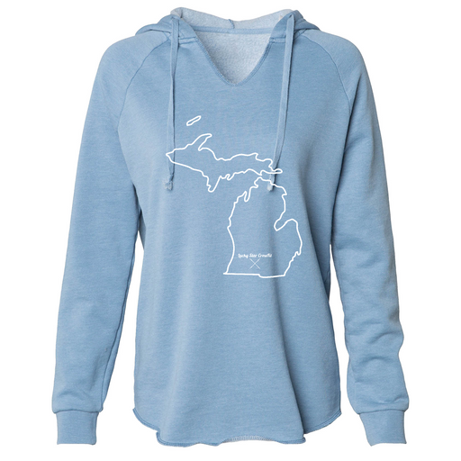 Womens 2X-Large MISTY_BLUE Hoodie