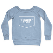 Womens 2X-Large MISTY_BLUE CrewNeck
