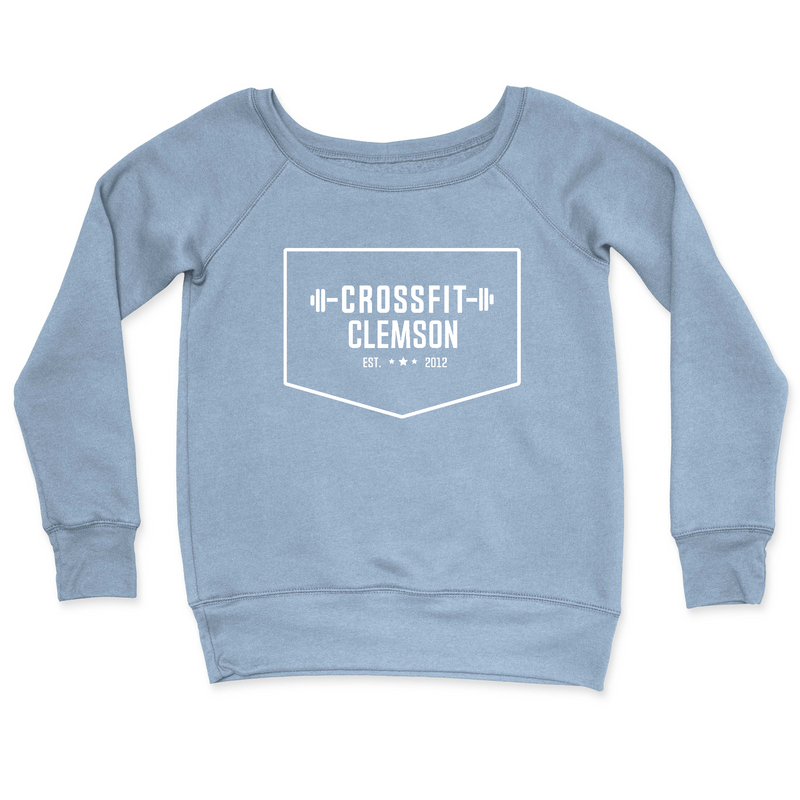 Womens 2X-Large MISTY_BLUE CrewNeck