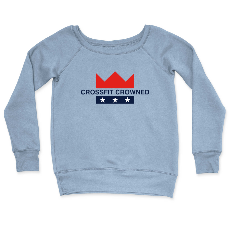 Womens 2X-Large MISTY_BLUE CrewNeck