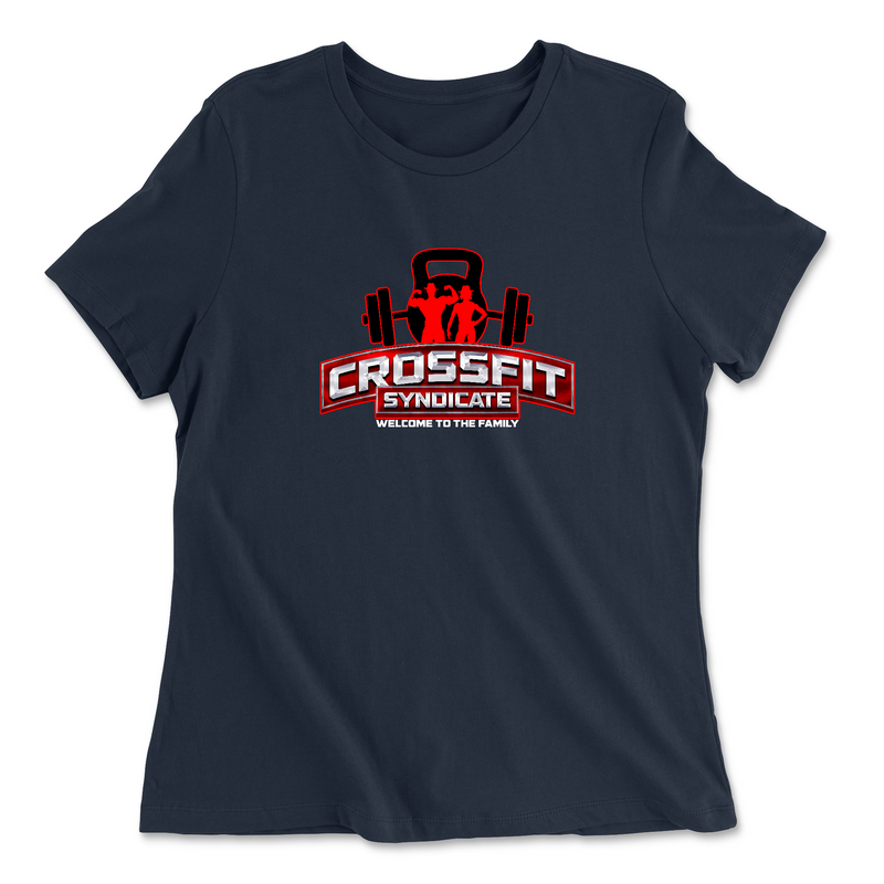 CrossFit Syndicate White Womens - Relaxed Jersey T-Shirt