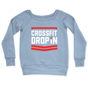 Womens 2X-Large MISTY_BLUE CrewNeck