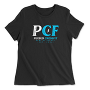 Womens 2X-Large BLACK Relaxed Jersey T-Shirt