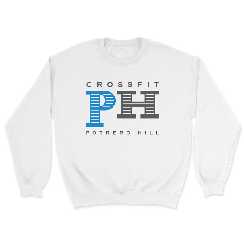 Mens 2X-Large WHITE Midweight Sweatshirt