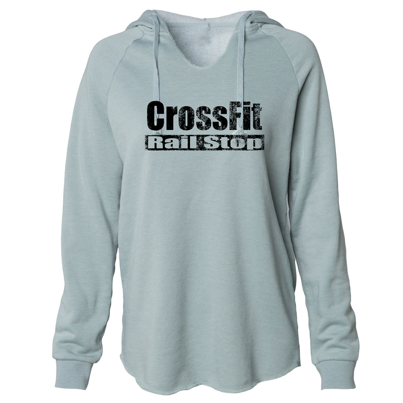 CrossFit Rail Stop Distressed (Black) Womens - Hoodie