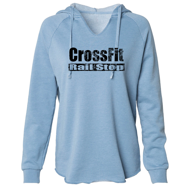 CrossFit Rail Stop Distressed (Black) Womens - Hoodie