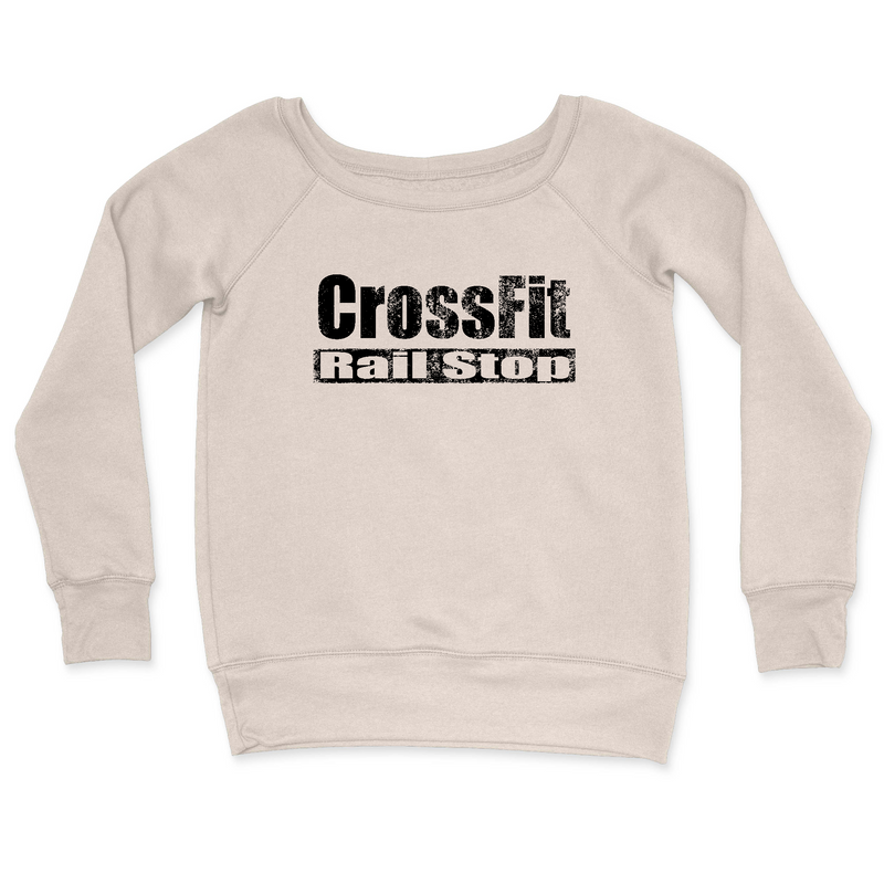 CrossFit Rail Stop Distressed (Black) Womens - CrewNeck