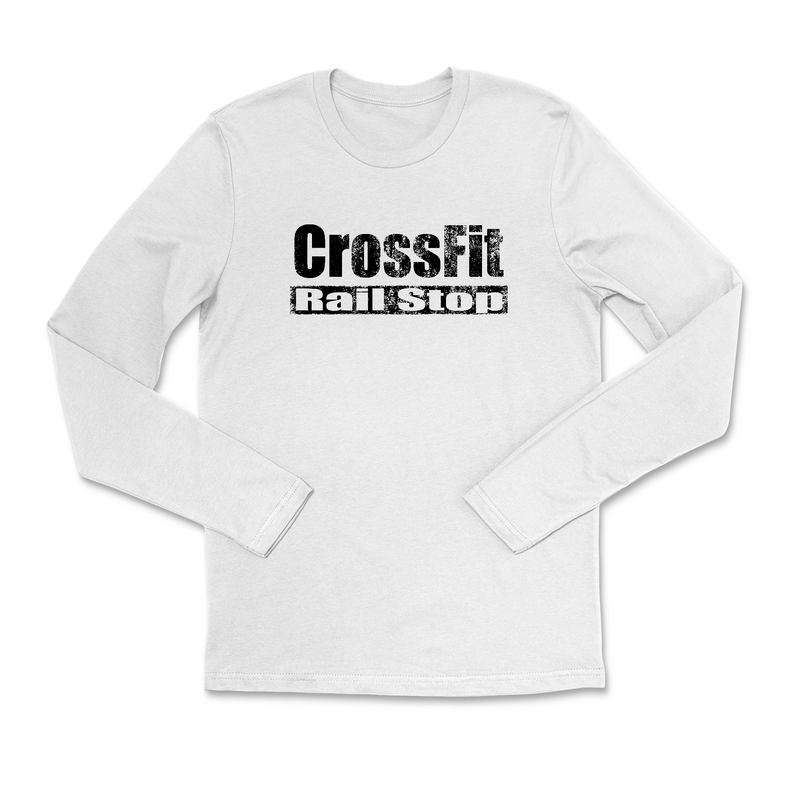 CrossFit Rail Stop Distressed (Black) Mens - Long Sleeve