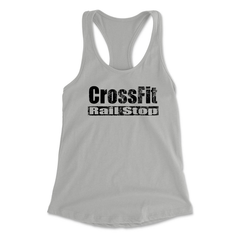 CrossFit Rail Stop Distressed (Black) Womens - Tank Top