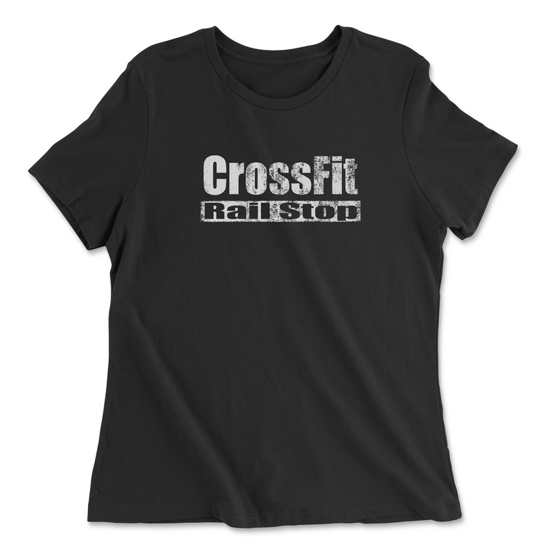 CrossFit Rail Stop Distressed Womens - Relaxed Jersey T-Shirt