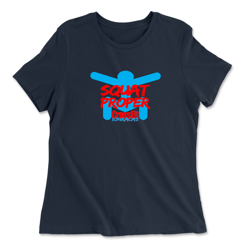CrossFit Ionracas Squat Proper Womens - Relaxed Jersey T-Shirt