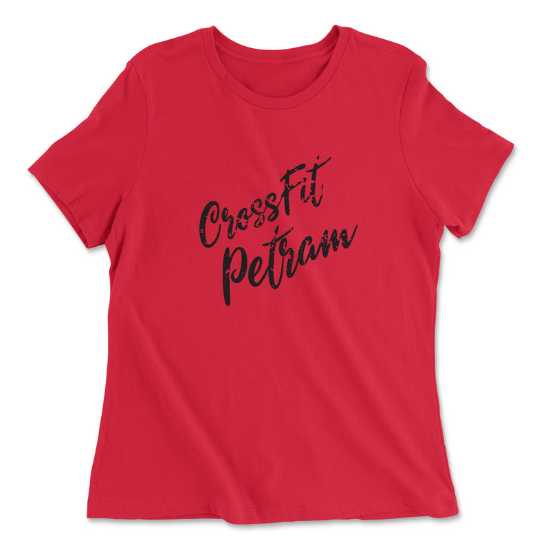 CrossFit Petram Cursive Black Womens - Relaxed Jersey T-Shirt