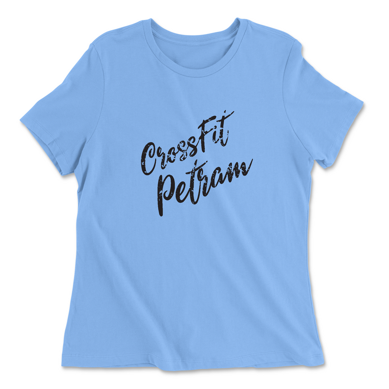 CrossFit Petram Cursive Black Womens - Relaxed Jersey T-Shirt