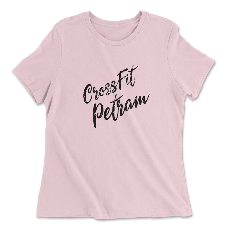CrossFit Petram Cursive Black Womens - Relaxed Jersey T-Shirt