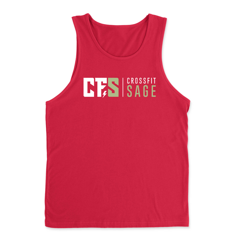 CrossFit Sage Stacked White Mens - Tank Top