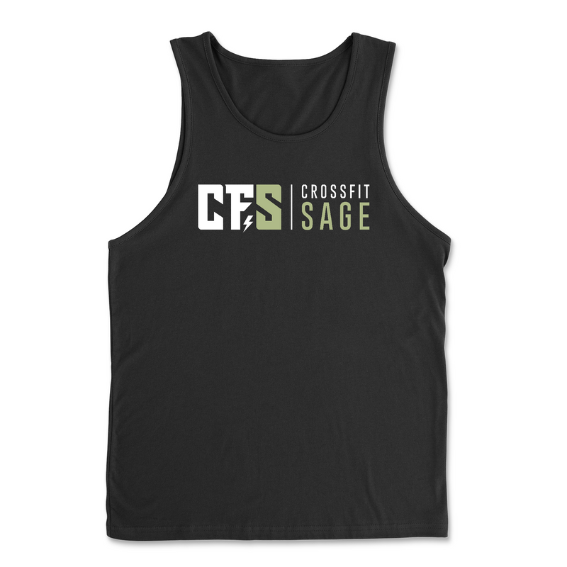 CrossFit Sage Stacked White Mens - Tank Top
