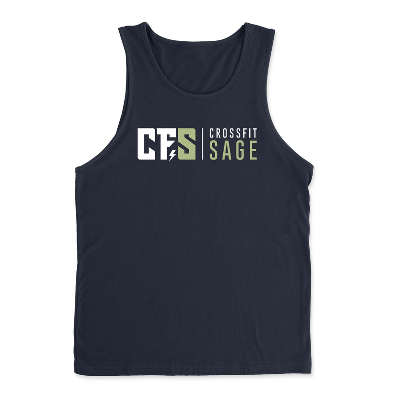 CrossFit Sage Stacked White Mens - Tank Top