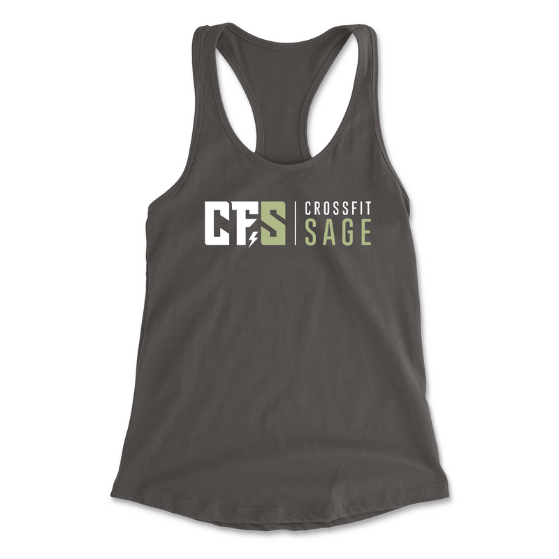 CrossFit Sage Stacked White Womens - Tank Top