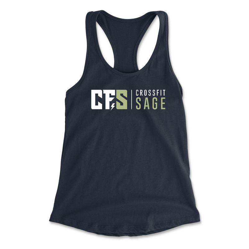 CrossFit Sage Stacked White Womens - Tank Top