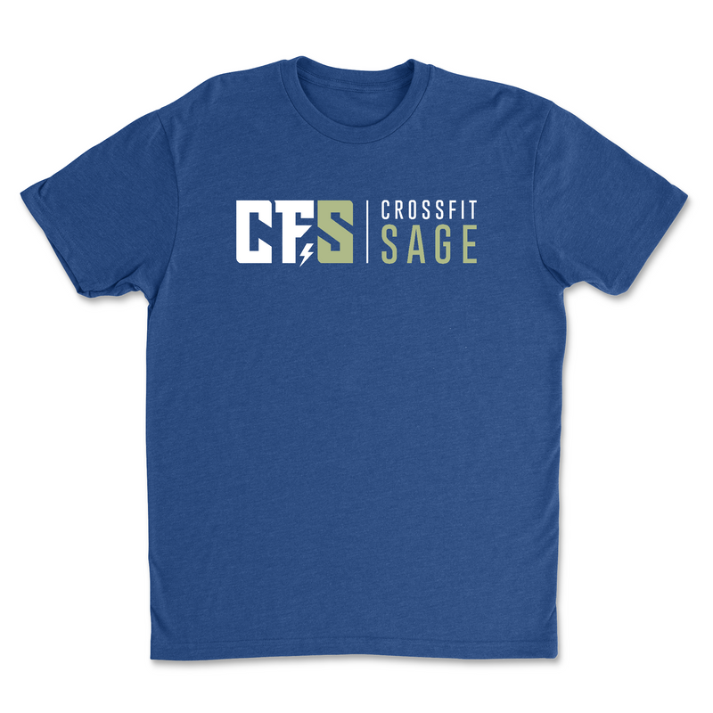 CrossFit Sage Stacked White Mens - T-Shirt