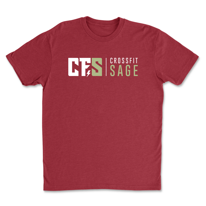 CrossFit Sage Stacked White Mens - T-Shirt