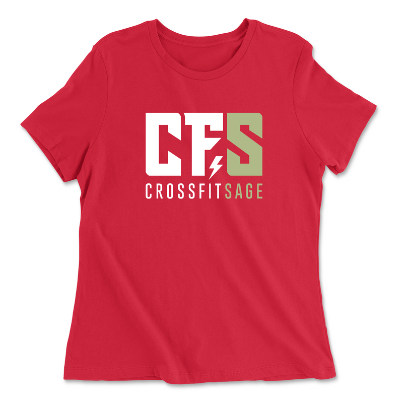 CrossFit Sage Standard White Womens - Relaxed Jersey T-Shirt
