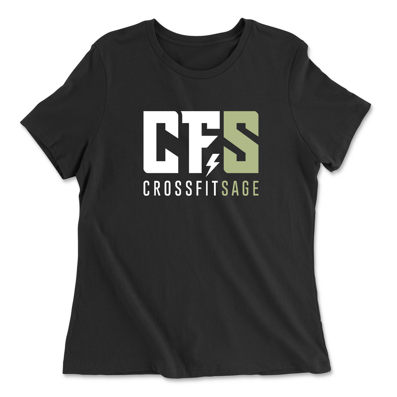 CrossFit Sage Standard White Womens - Relaxed Jersey T-Shirt