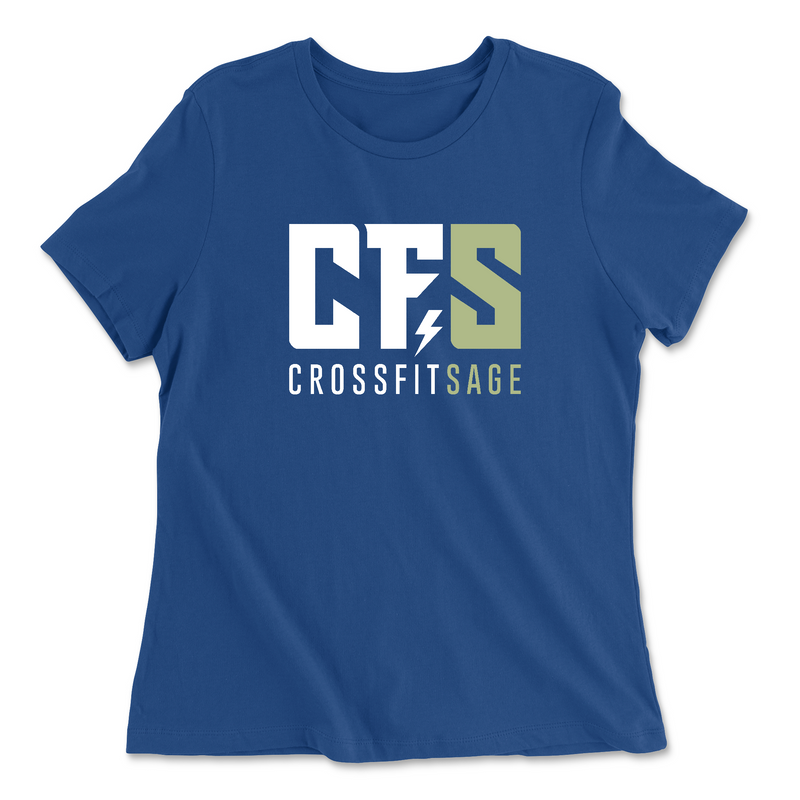 CrossFit Sage Standard White Womens - Relaxed Jersey T-Shirt