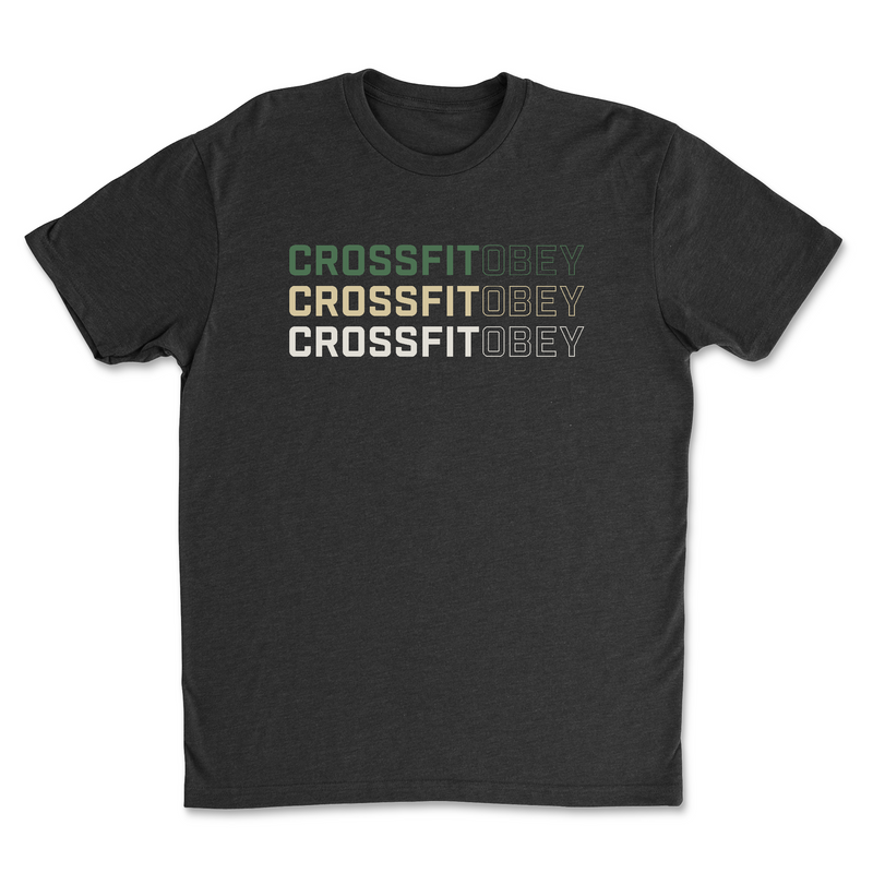 CrossFit Obey Green and Gold Mens - T-Shirt