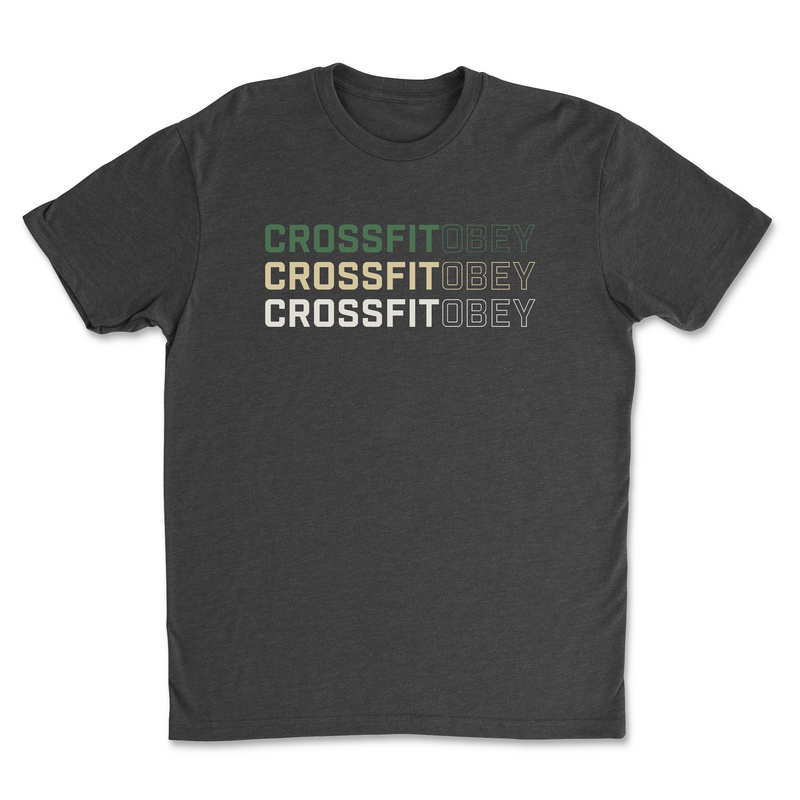 CrossFit Obey Green and Gold Mens - T-Shirt