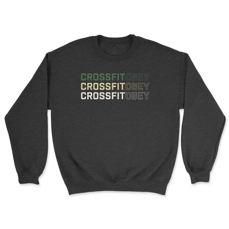 CrossFit Obey Green and Gold Mens - Midweight Sweatshirt