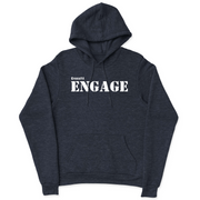 Mens 2X-Large NAVY_HEATHER Hooded T-Shirt
